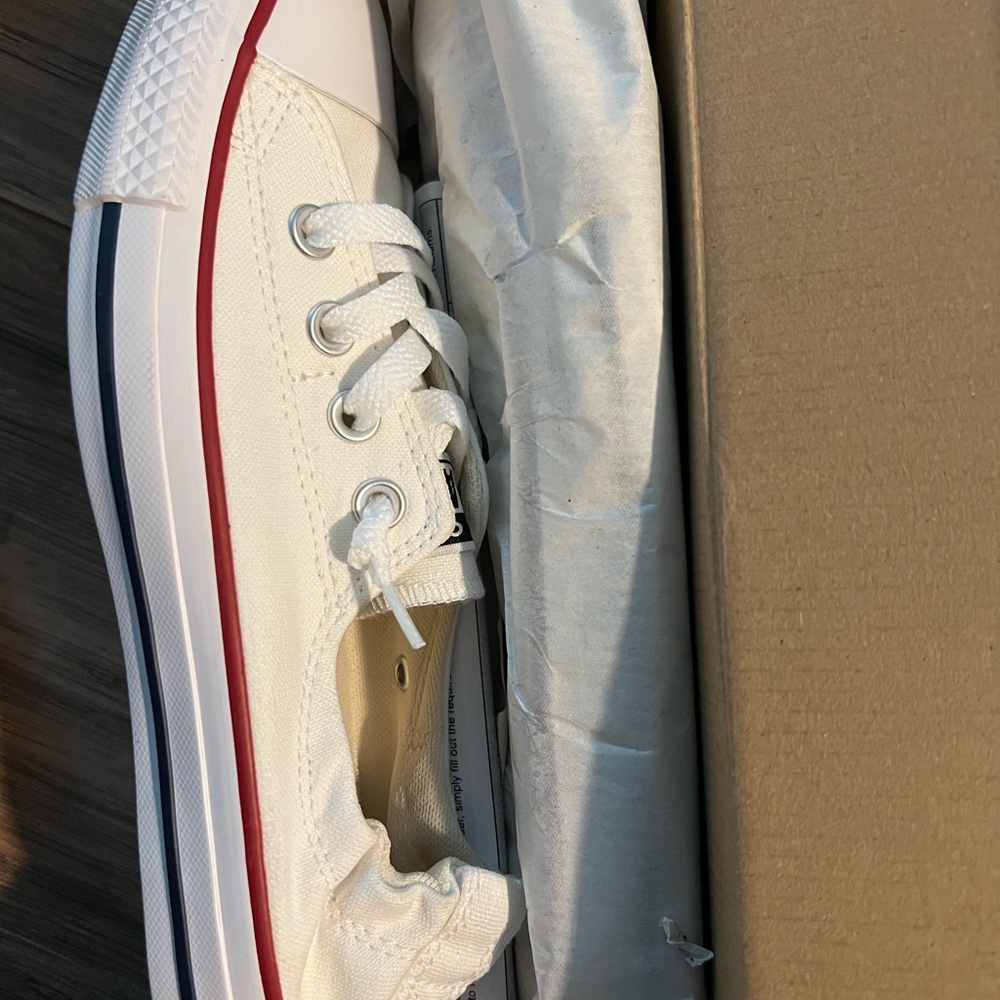 Converse White and Red Women's Sneakers